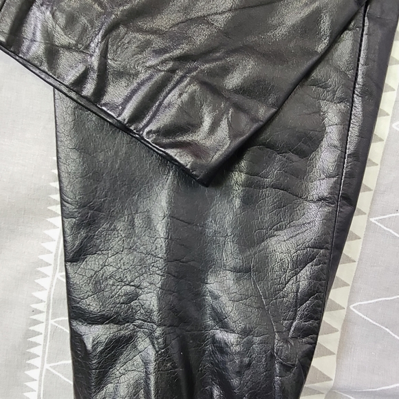 Vintage 1980s High Waist Leather Pants - Picture 6 of 13